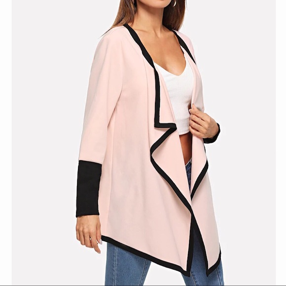 Pink Open Front Jacket - Picture 4 of 8